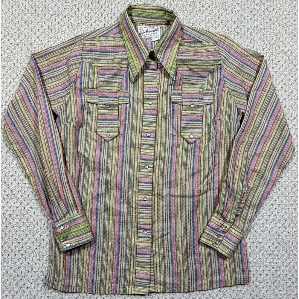 Tru-West Rockmount Ranch Wear Shirt Womens Custom Fitted Multi-Color Pearlsnap